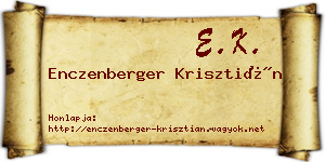Enczenberger Krisztián névjegykártya