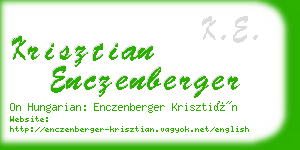 krisztian enczenberger business card